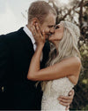 Sweetheart Long A Line Crystal Wedding Dress TB1421