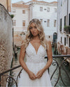 Bohemian Long A Line Backless Wedding Dresses TB1411