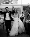 Unique Lace V Neck A Line Bohemian Long Wedding Dresses TB1407
