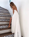V Neck Summer Bohemian Lace Engagement Wedding Dress TB1394