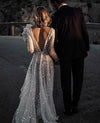 Bohemian Sparkly Sequined Luxury Wedding Dresses ZW209