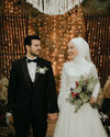 Muslim Wedding Dresses A Line Bling Bling Bride Gown