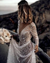 Bohemian Sparkly Sequined Luxury Wedding Dresses ZW209