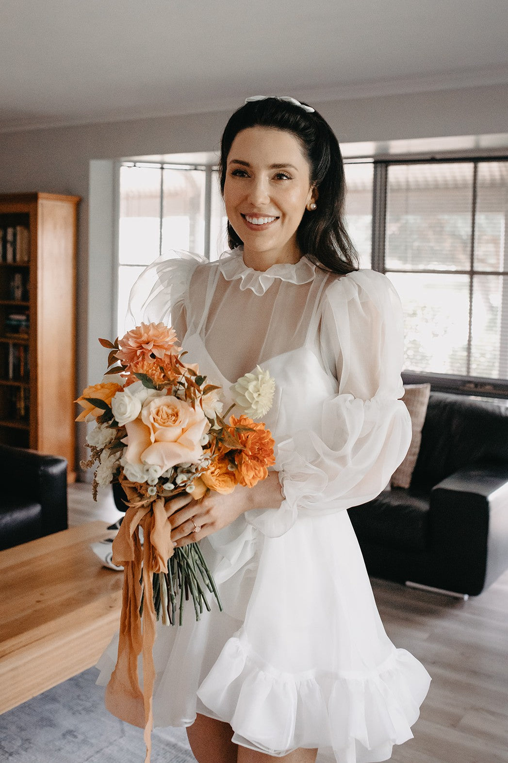 Puff Long Sleeve Short Wedding Dresses Boho Bridal Dancing Gowns ZW760 TANYA BRIDAL Puff Long Sleeve Short Wedding Dresses Boho Bridal Dancing Gowns ZW760 TANYA BRIDAL