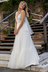 V-Neck Dot Tulle Wedding Dresses A Line ZW928