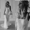 Modern Embroidered Sequins Lace Mermaid Wedding Dress