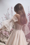 Sparkly Plisse Tulle Wedding Detachable Dramatic Sleeve DG168