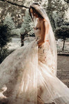 Floral Lace Wedding Dresses Embroidery Outdoor Vestido De Noiva