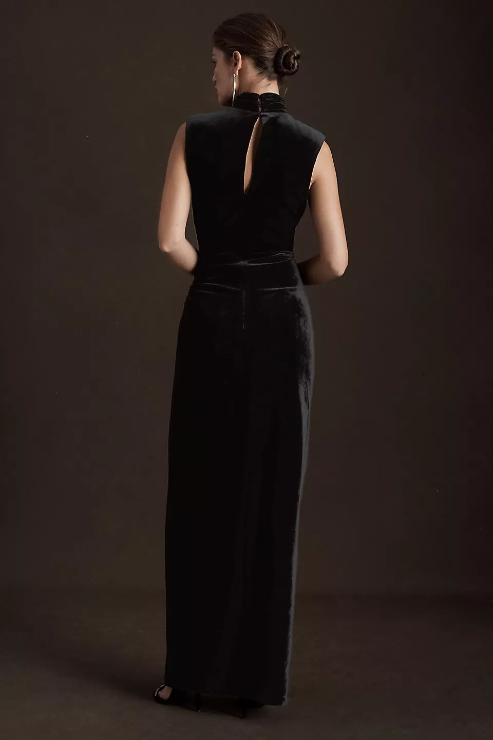 Black High Neck Long Slit Formal Evening Dress TANYA BRIDAL Black High Neck Long Slit Formal Evening Dress TANYA BRIDAL