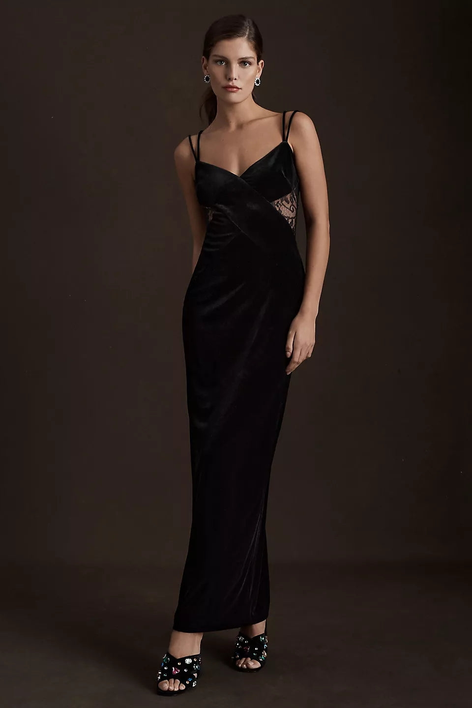 sexy black velvet dress Sexy Black Velvet Evening Dresses 2023 Trumpet / Mermaid Strapless Short Sleeve Backless Sweep Train Evening Party Formal Dresses