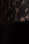 Black Velvet Dress Lace Illusion Back Sexy Evening Gown