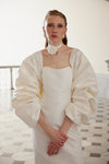 Modest Bow Soft Satin Wedding Wrap Autumn Winter Bridal Accessories DQG1417