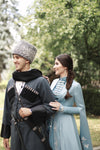 Light Blue Muslim Wedding Dresses Luxury Beads Noivas ZW802
