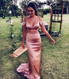 Blush Pink Sexy Evening Dresses 2020 Mermaid Formal Gown