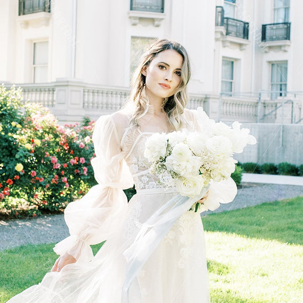 New Arrival Elegant Puff Sleeves Wedding Jackets Accessories DQG1243