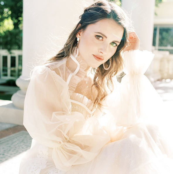 New Arrival Elegant Puff Sleeves Wedding Jackets Accessories DQG1243
