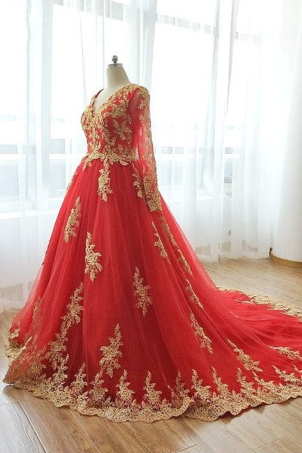 Green Muslim Wedding Dress With Gold Lace Applique DQG038