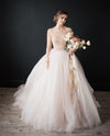 Long Sleeves Beads Ball Gown Tulle Wedding Dresses