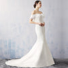 Elegant Off the Shoulder Sweetheart Mermaid Long Wedding Dresses