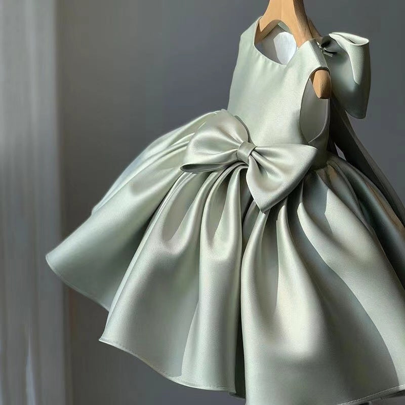 Sage Green Flower Two Tone Flower Girl Dresses Sage Green Wedding Outfit For Mom And Daughter, Sage Green Flower Two Tone Flower Girl Dresses Sage Green Wedding Outfit For Mom And Daughter,