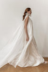 Luxury Wedding Cape Beadings Long Train