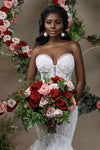 Black Girl Mermaid Sexy Fashion Luxury Wedding Dress Robe De Mariée