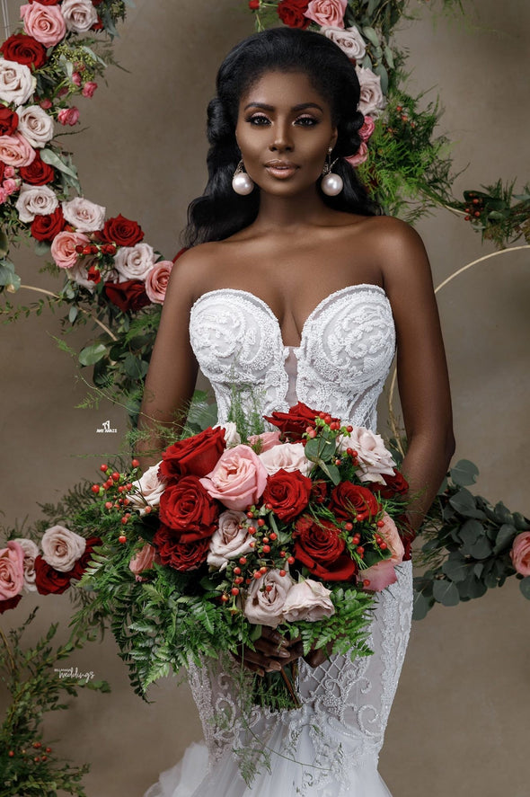 Black Girl Mermaid Sexy Fashion Luxury Wedding Dress Robe De Mariée