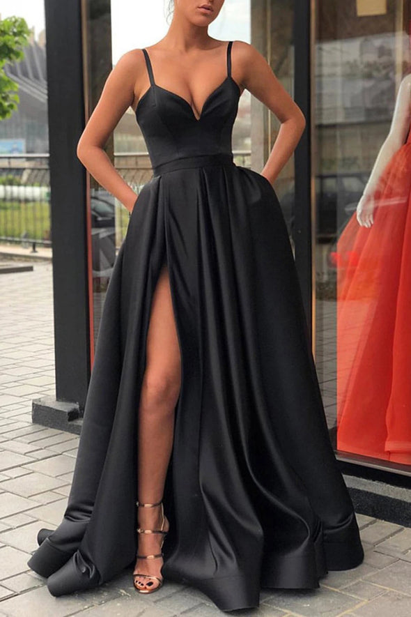A-line Long Prom Dress with Pockets TB1355