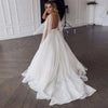 V Neck Wedding Gowns Vestido De Noiva Sweep Train