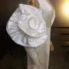 Big Flower Fashion Sleeves White/Black Satin Evening Party Accessories Sleeve DG008