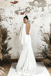 Billowing Sleeve Simplicity Satin Wedding Dresses Noivas DW614
