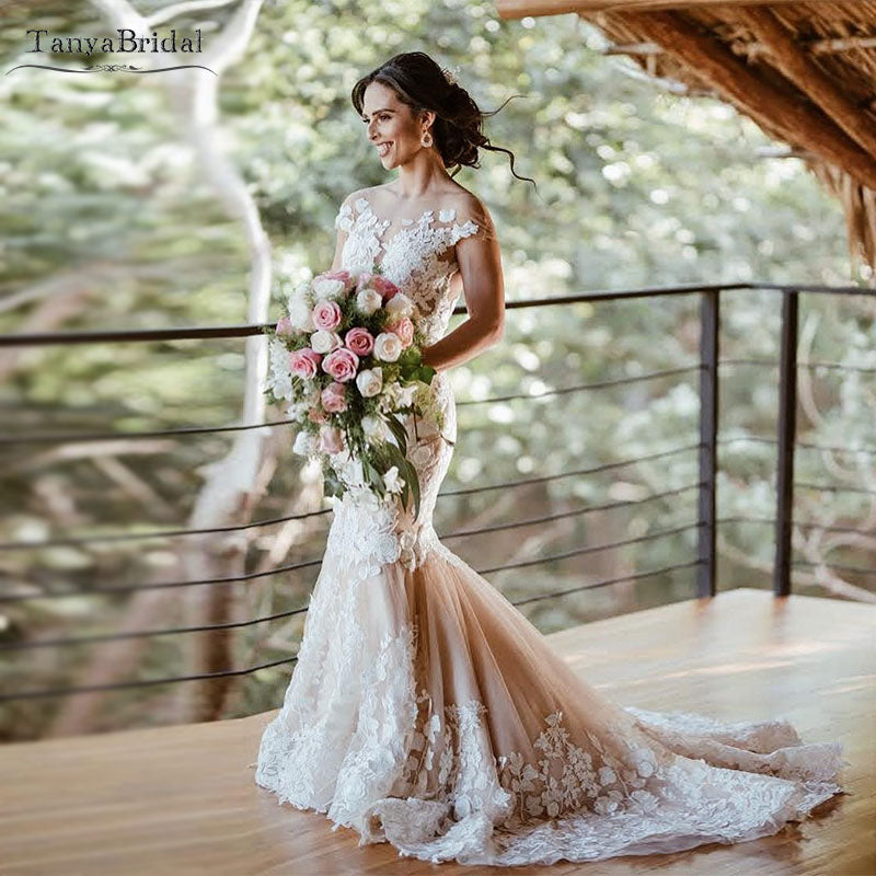 2 in 1 Lace Wedding Dress Airis – Olivia Bottega