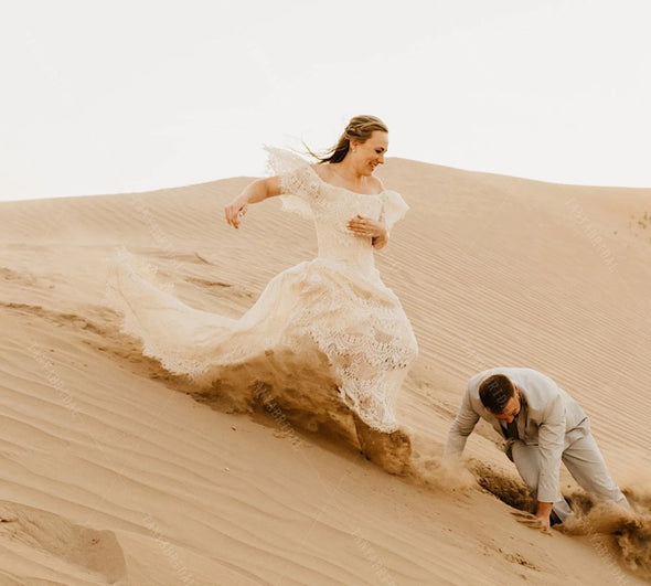 Mermaid Charming Elegant Bohemian Bridal GownsDW548