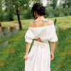 Boat Neck Modern Wedding Dresses Boho Robe de Soriee DW477