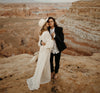 Bohemian Boho Wedding Dresses V-Neck Lantern Sleeve Noivas ZW413