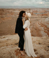 Bohemian Boho Wedding Dresses V-Neck Lantern Sleeve Noivas ZW413