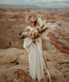 Bohemian Boho Wedding Dresses V-Neck Lantern Sleeve Noivas ZW413