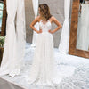 Bohemian Lace Wedding Dresses Cross Back DW375