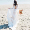 Boho Lace Wedding Dresses Long Flare Sleeve Engagement Noivas Chic DW496