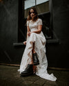 Cap Sleeve Lace Wedding Dresses Vestido de Noivas ZW489