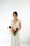Cape Sleeve Lace Wedding Dresses Boho Vestido de Noivas ZW497