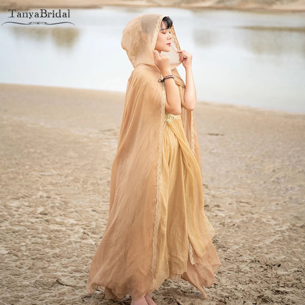 Champagne chiffon shawl new arrivals