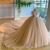 Champagne Gorgeous Beads Dreamy Ball Gowns Wedding Dresses ZW508