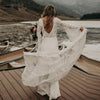 Classical Fairy Wedding Dresses Long sleeve Lace Mermaid Bridal Gowns Vestido de Noivas Backless Chic Robe de Soriee DW231
