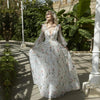 Foral Emboridery Lace Bohemian Backless Wedding Dresses ZW469