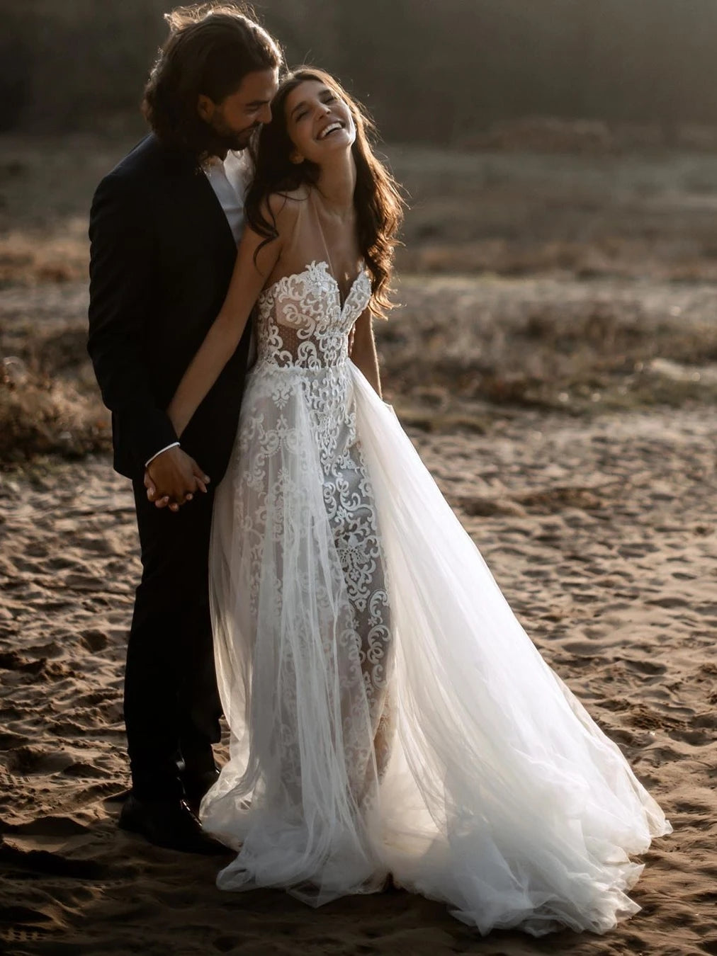Mermaid Wedding Dress Sexy Ivory Lace Wedding Dress TBW66 – TANYA BRIDAL