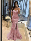 Mermaid Lace Prom Dress Off The Shoulder Sexy Evening Dress With Sleeve