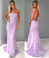 Mermaid Lace Sleeveless Prom Dress Sexy Custom Evening Dress 213111321