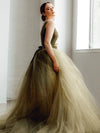 Velvet Tank Top Prom Dress Ball Gown Tulle Cheap Evening Dress 213111141