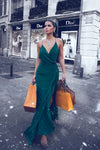 Chiffon Chic Green Prom Dress Mermaid Evening Dress 213111046